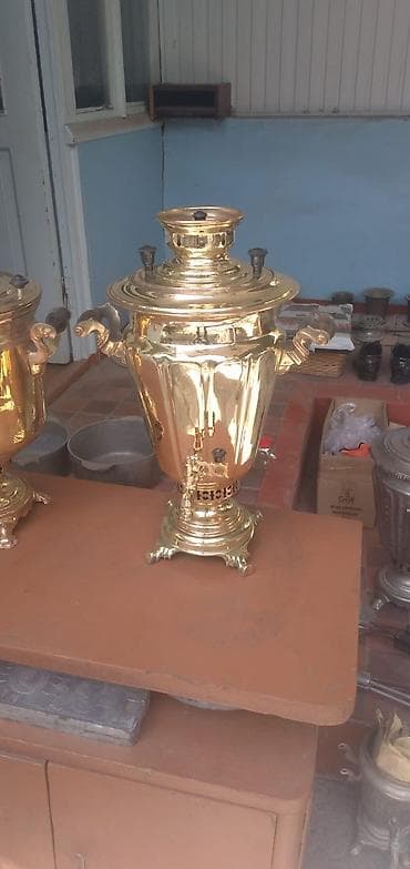 su filter: 5-LİTRLİK QƏDİMİ RUS SAMOVARI, QIZILI RƏNG, AĞIR VƏ QALIN, 225 AZN — 1