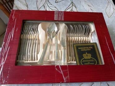 набор ножей zepter: Qızılı haşiyəli paslanmayan poladdan böyük süfrə ləvazimatları dəsti — 4