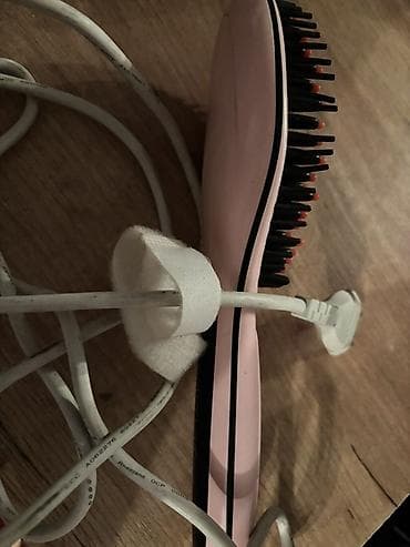 dişlər: ACEVIVI elektrikli saç düzləşdirici daraq - Rəng: açıq çəhrayı, qara — 4