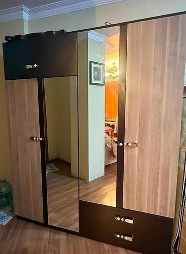 2 двери, Коричневый, Дерево, Распашной, Прямой шкаф at lalafo.az 2 двери, Коричневый, Дерево, Распашной, Прямой шкаф