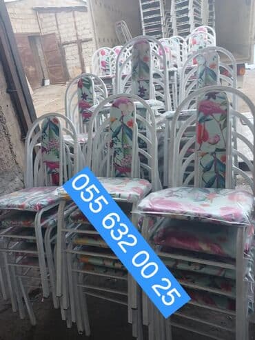 açılıb yığılan stul: Mətbəx üçün, Yeni, Qatlanmayan, rəng - Ağ Stul — 17