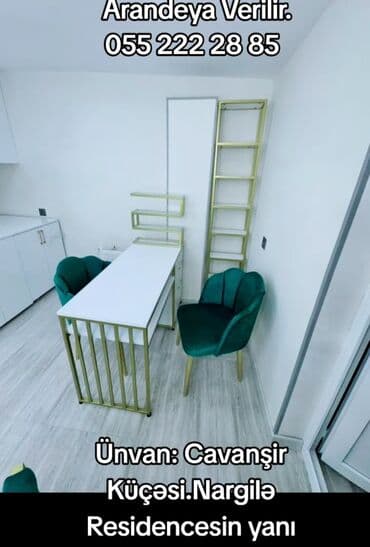 kişi salonu icarəyə verilir: Gözəllik studiyası icarəyə verilir – Cavanşir küçəsi, Nargilə — 4