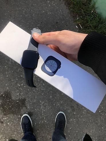 apple watch 7 45mm: Yeni, Smart saat, Apple, rəng - Qara — 1