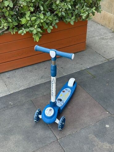təkərli məktəbli çantaları: Uşaq skuteri Yeni alınıb. İdeal vəziyyətdədir - Rəng: mavi-ağ - 3 — 1