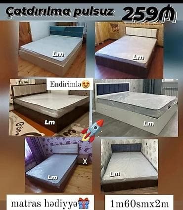 Yataq dəsti – müxtəlif model və rənglər - Ölçü: 1.60 m x 2.00 m - — 1