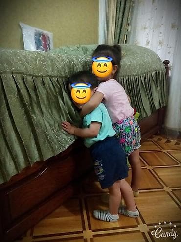 karaca sederek: Perde ve 2 eded yataq ucun Pakrival, 2 eded yastiqlari — 2