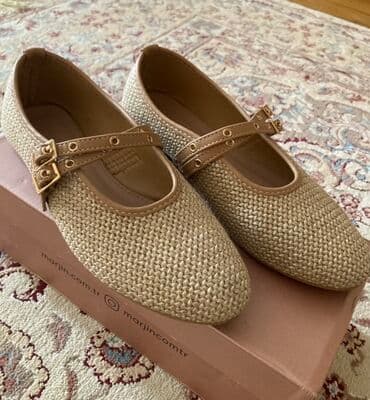 домашние женские тапочки балетки: Балетки, Размер: 37, цвет - Бежевый, Б/у — 2