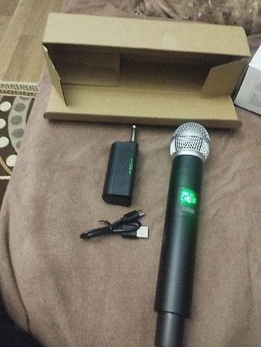 studio mikrofon: Simli bağlantıya ehtiyac olmadan istifadə üçün UHF naqilsiz mikrofon — 2