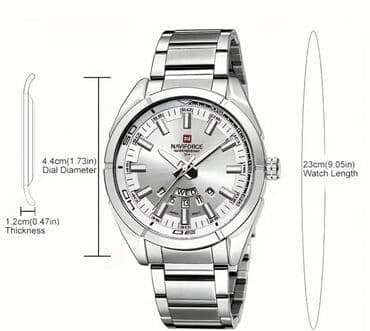 Smart qolbaqlar: Qol saatı, NaviForce, rəng - Gümüşü — 3