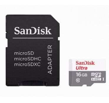 Аудиотехника: SanDisk 16gb yaddaş kartı yeni — 2