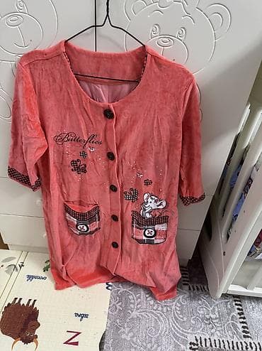 ev geyimler: Халаты красное и розовое не ношеное светло серый для беременных — 3