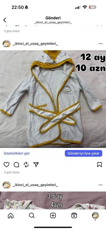 predo pampers 1: Uşaq geyimləri paketi – müxtəlif ölçü və modellər - Sarı rəngli — 28