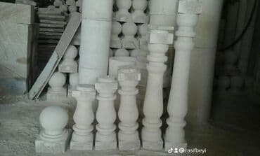 балясины из камня: Müxtəlif formalı və ölçülü mərmər balüstradalar təklif olunur. Bu — 43