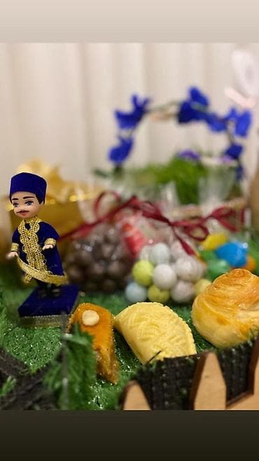 Pastel dəstləri: Novruz üçün tematik xonça və dekorativ səbətlər ikisi bir yerde 15 tek — 2
