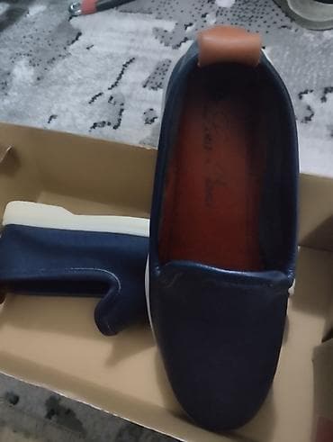 Ayaqqabılar: Məhsul: Kişi slip-on ayaqqabısı - Rəng: tünd mavi üst hissə, ağ — 3