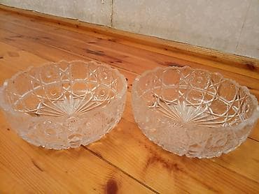 Kristal şirniyyat/meyvə qabları – 2 ədəd dəst 40 manat satılır! -