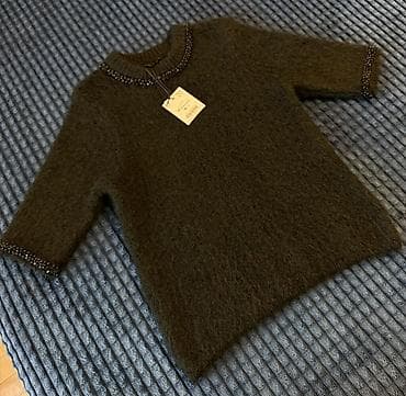 синие мужские джемперы: Кофта, Zara, M, цвет - Зеленый — 2