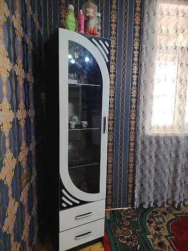 plastik komod: Mebel dəsti – vitrin şkafı və güzgülü komod - Üslub: müasir klassik — 7