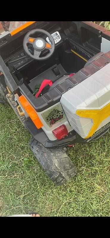 ucuz usaq oyuncaqlari: Uşaq üçün elektrikli off-road cip maşın - Korpus: boz rəngdə — 2