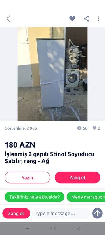 İşlənmiş 2 qapılı Stinol Soyuducu Satılır, rəng - Boz, Dispenserli lalafo.az -da İşlənmiş 2 qapılı Stinol Soyuducu Satılır, rəng - Boz, Dispenserli