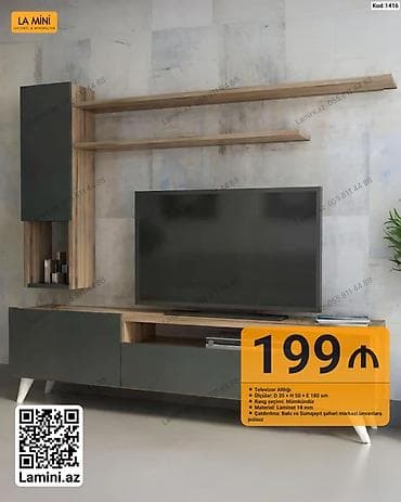 kitab refi: TV altlığı (Kod: 1416) - Ölçülər: Dərinlik 35 sm × Hündürlük 50 sm × — 1