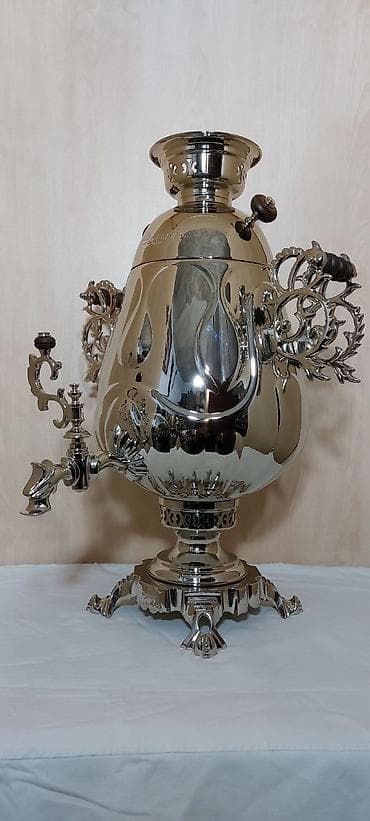 Шланги: 2022-ci ilin Tula istehsali samavar 8-litrlikdir, materiali; mis ve — 4