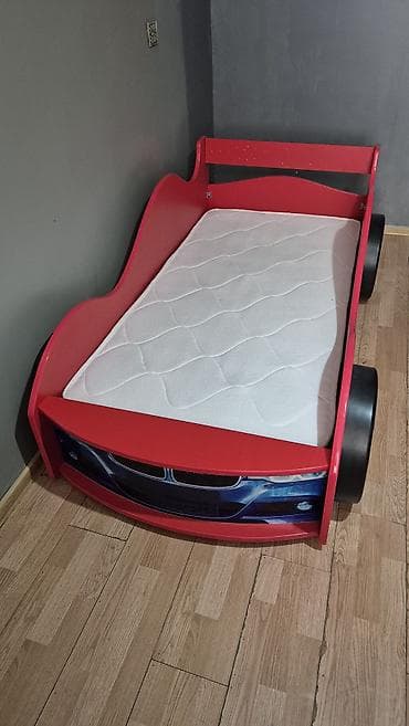 matras: Uşaq maşın çarpayısı – matrasla birlikdə - Dizayn: Qırmızı-siyah — 2