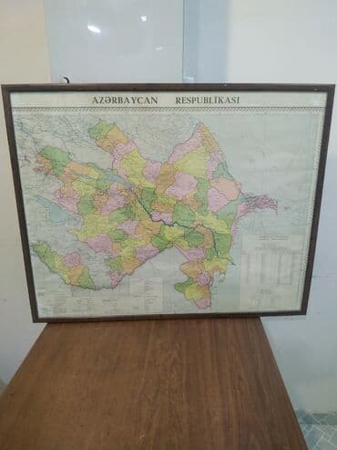 Карта Азербайджана в рамке