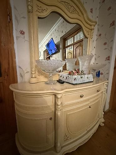 metal stul: Qonaq otağı üçün, Açılmayan, Dördbucaq masa, 6 stul — 5