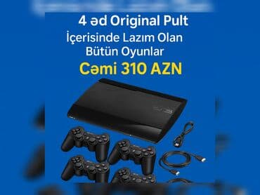 gencede ikinci el: 🎮 PlayStation 3 Super Slim 🎮 🕹️ 4 ədəd Original Pult 🎮 İçərisində — 1