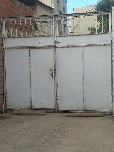 Dəmir Həyət darvazası, Mexaniki, Qapı ilə, rəng - Ağ, Kredit yoxdur