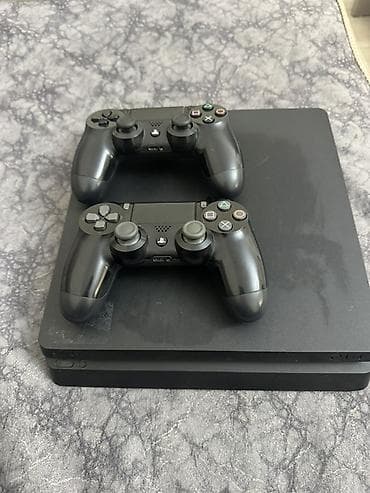 playstation 4 disk: PlayStation 4 Slim oyun konsolu - Model: PS4 Slim (qara rəng) - — 1