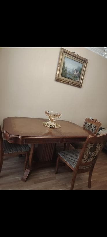 Masalar: Qonaq masası, İşlənmiş, Açılan, Taxta, Dördbucaq masa — 2