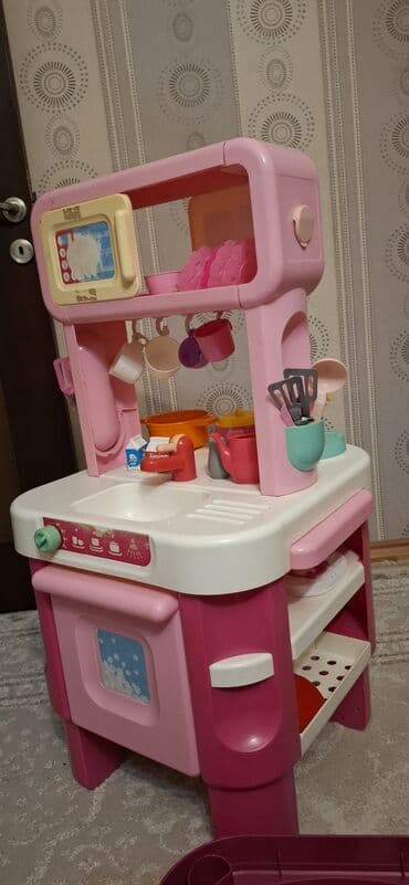 детские инструменты пила: Çəhrayı rəngdə, mətbəx əşyaları ilə birlikdə uşaq oyuncaq mətbəxi — 5