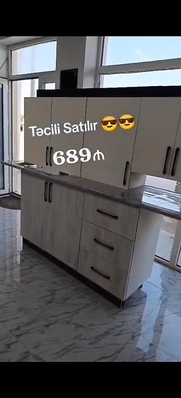 king mebel: *Yeni vitrin mətbəx mebel 689₼* Moyka hediyyə çatdırılma — 1