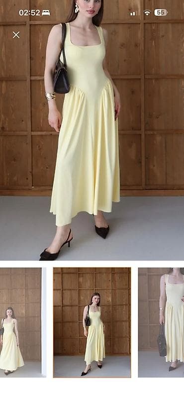 Sarı maxi don. Trendyoldan alınıb 29₼ razmer : S (36 razmer) . Yenidir — 2