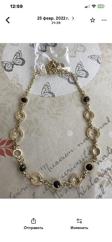 tek das uzukler: Набор из 3- х предметов— ожерелье, серьги, браслет Позолоченный с — 8