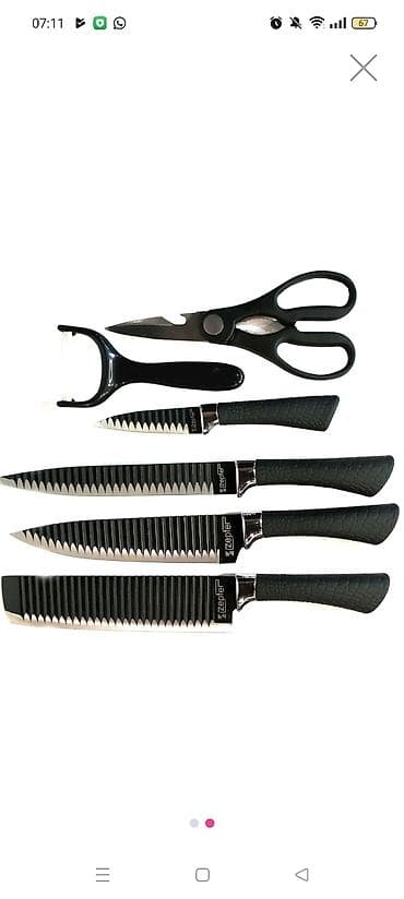 Zepter ZP-008 mətbəx dəsti – 6 parça - 4 bıçaq: qabıqsoyma bıçağı, şef — 1