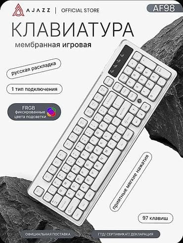 iphone qulaqlıq simli: AJAZZ AF98 membran klaviatura – oyun və gündəlik istifadə üçün kompakt — 1