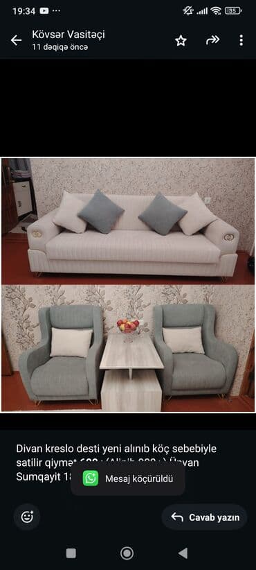 divan sumqayıt: Divan, 2 kreslo — 1