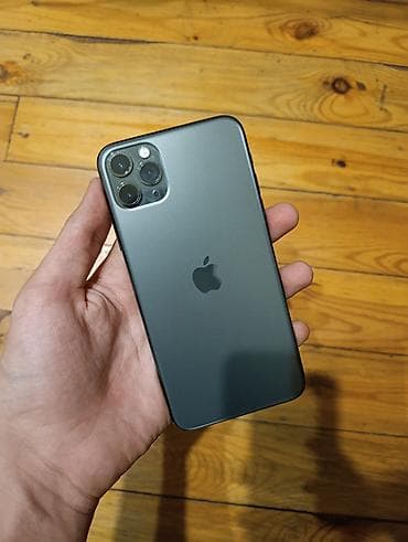 iphone refurbished: IPhone 11 Pro Max, 256 GB, Alpine Green, Barmaq izi, Simsiz şarj, Face ID — 2
