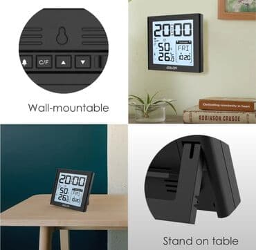 toz boya: Termo-hiqrometr. Model: BALDR BO 30STH-V2 Saatı, zəng, təqvim və — 4