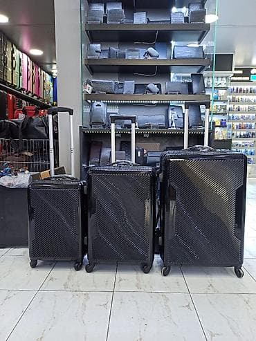 Sərt korpuslu səyahət çamadanları dəsti - Material: yüngül, zərbəyə