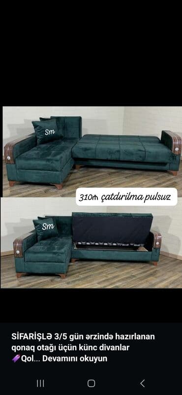 parca dolap: Künc divan, Yeni, Açılan, Bazalı, Parça, Şəhərdaxili pulsuz çatdırılma — 3