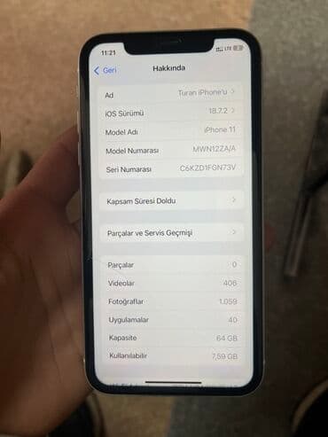 дисплей телефона fly fs520 selfie 1: IPhone 11, Белый, Face ID — 9