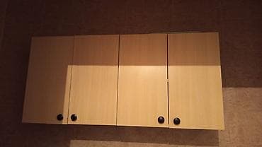 stolu: Mətbəx üçün asma və alt dolab dəsti - Material: ağac teksturasına — 2