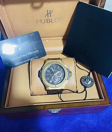 gloria saat: Qol saatı, Hublot, rəng - Qızılı — 5