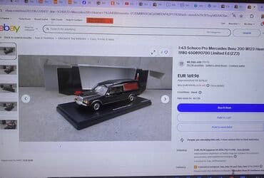 metbex tavan modelleri: Коллекционная модель Mercedes-Benz 200 W123 Hearse black 1982 Schuco — 4