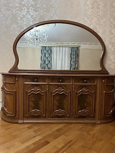 dolab: Klassik üslubda böyük güzgülü kamod - Material:təmiz ağac, MALAZİYA — 1