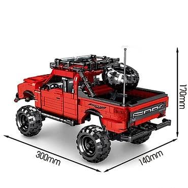 konstruktor maşınlar: Konstruktor Lego maşın MODEL - Jeep Rəngi - Qırmızı Hissə-  989 detal — 4